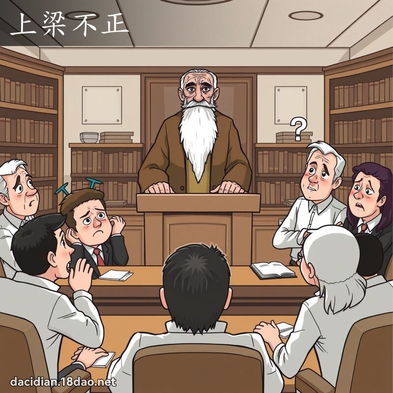上梁不正 - 国语大辞典配图