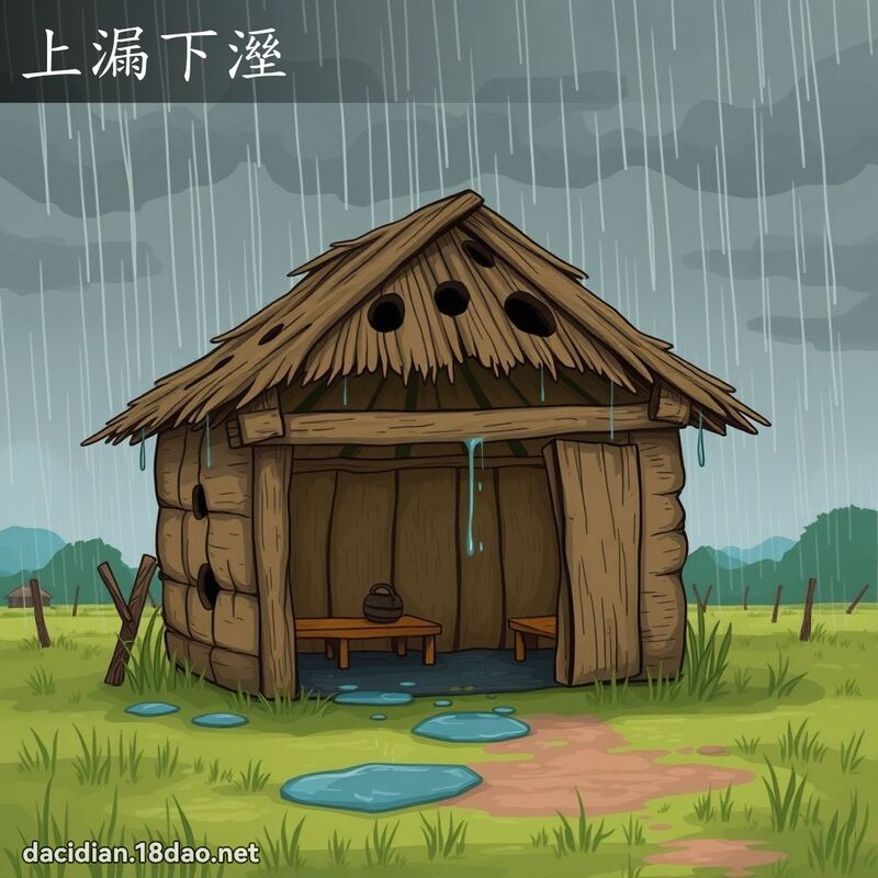 上漏下溼 - 國語大辭典配圖