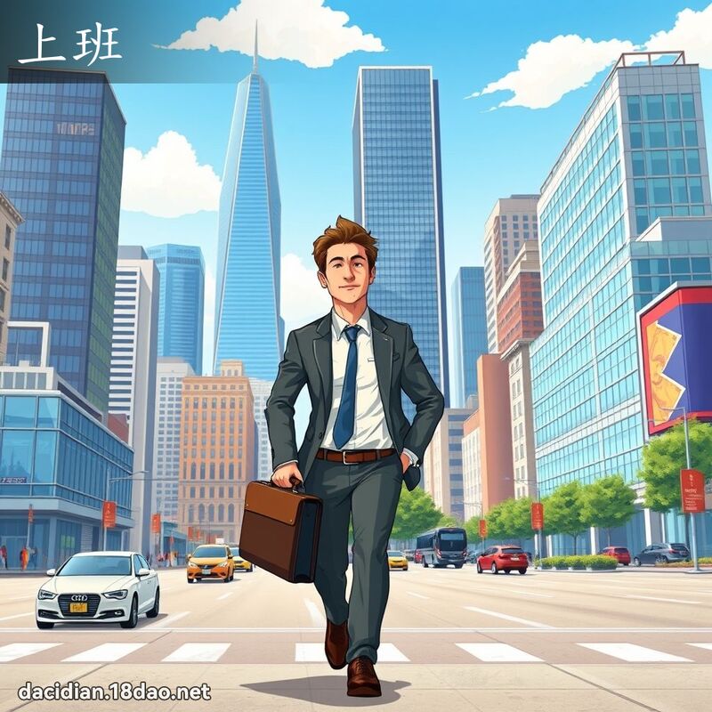 上班 - 国语大辞典配图