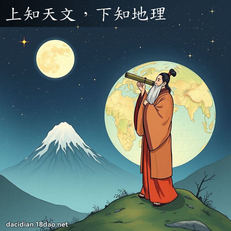 上知天文，下知地理 - 國語大辭典配圖