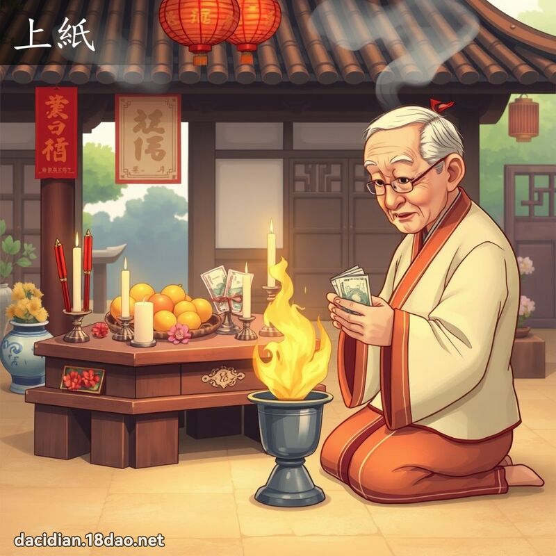 上紙 - 國語大辭典配圖