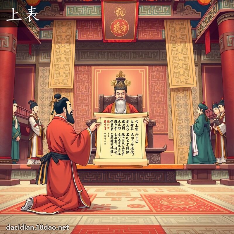 上表 - 國語大辭典配圖
