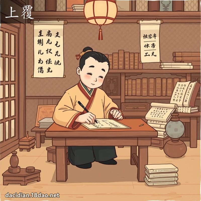 上覆 - 國語大辭典配圖