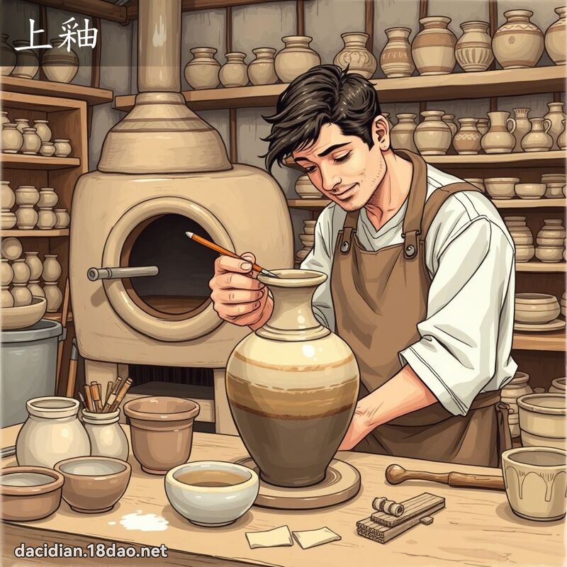 上釉 - 國語大辭典配圖