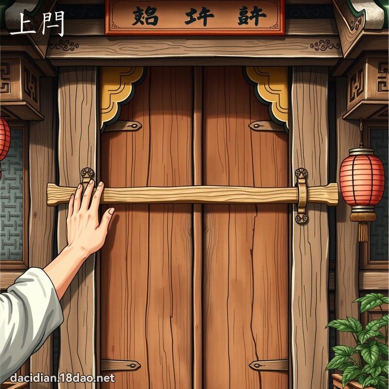 上閂 - 國語大辭典配圖