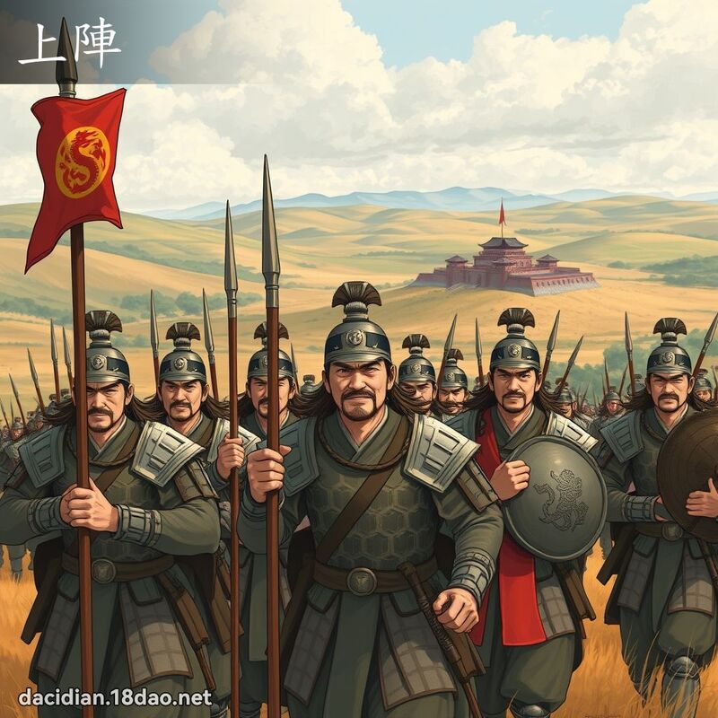 上陣 - 國語大辭典配圖