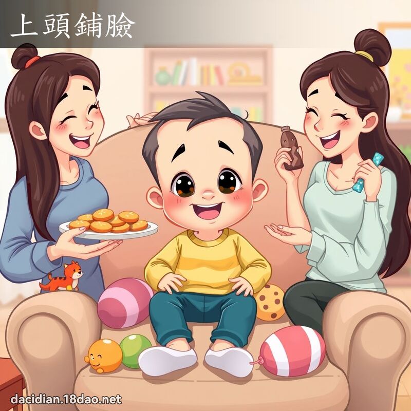 上頭鋪臉 - 國語大辭典配圖