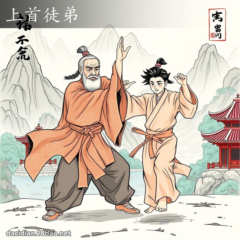 上首徒弟 - 国语大辞典配图