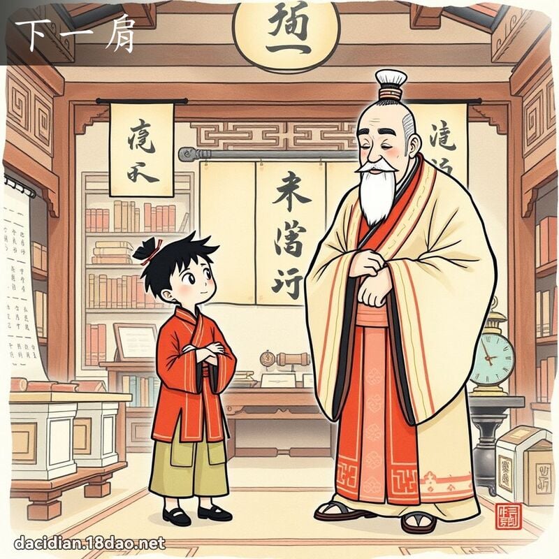 下一肩 - 國語大辭典配圖