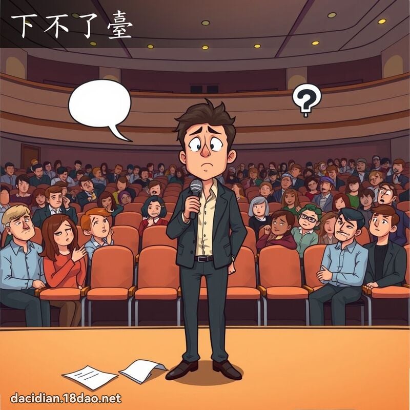 下不了臺 - 國語大辭典配圖