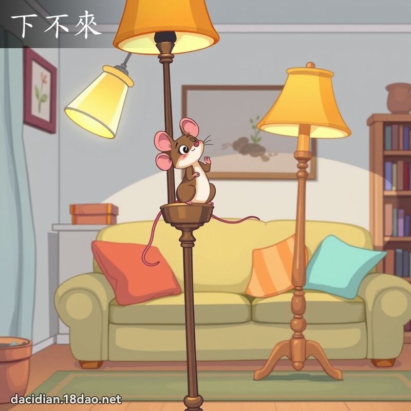 下不來 - 國語大辭典配圖