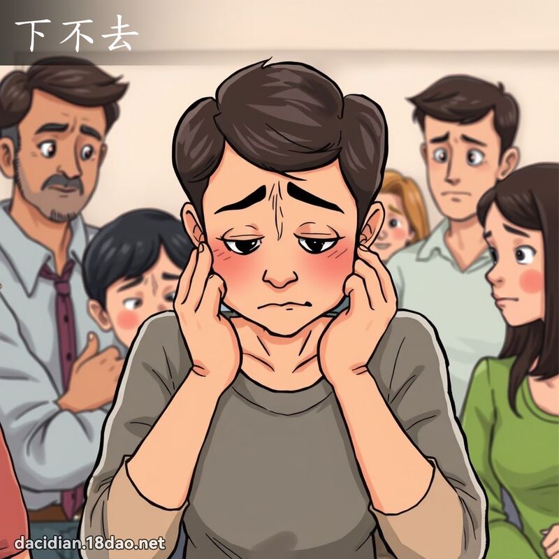 下不去 - 國語大辭典配圖