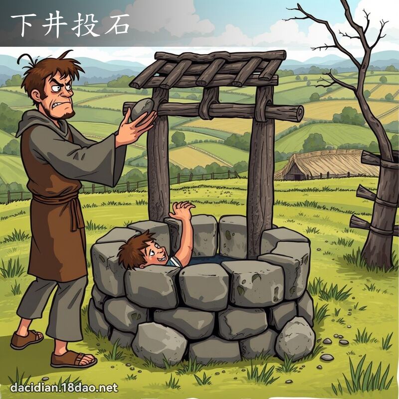 下井投石 - 國語大辭典配圖