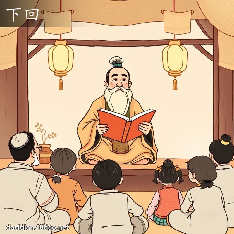 下回 - 国语大辞典配图