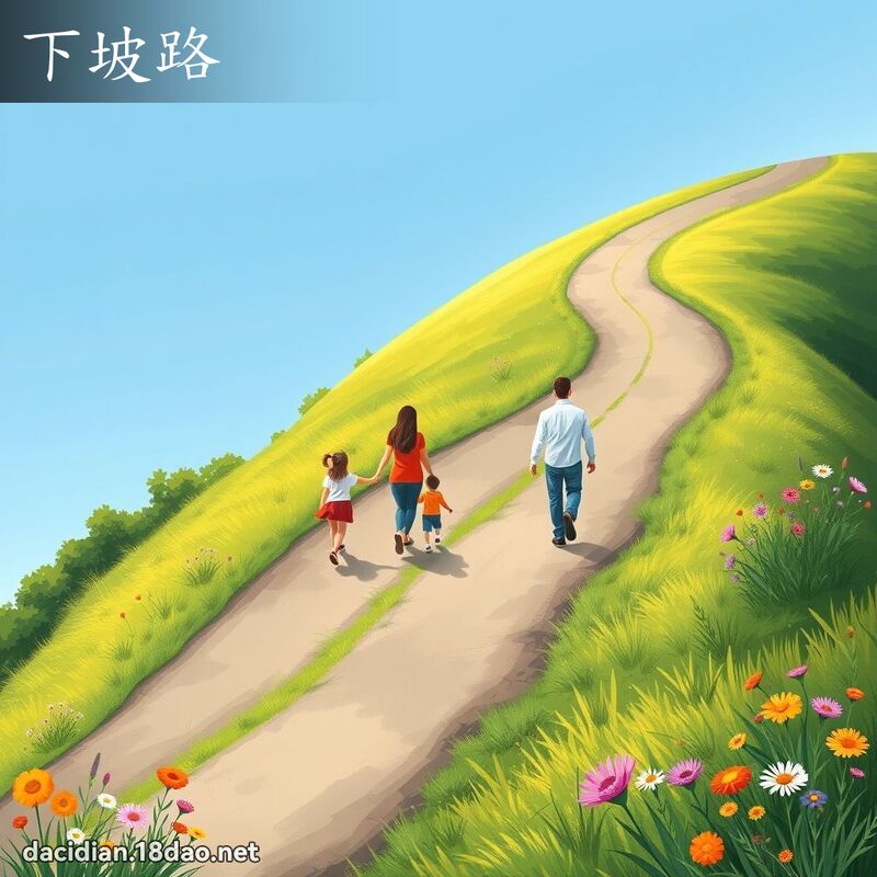 下坡路 - 国语大辞典配图