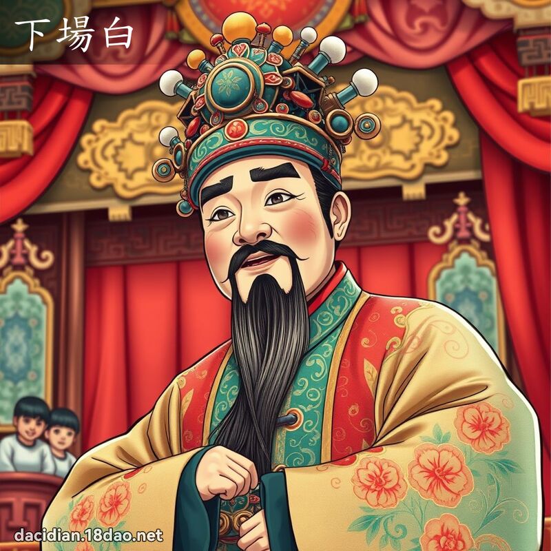 下场白 - 国语大辞典配图