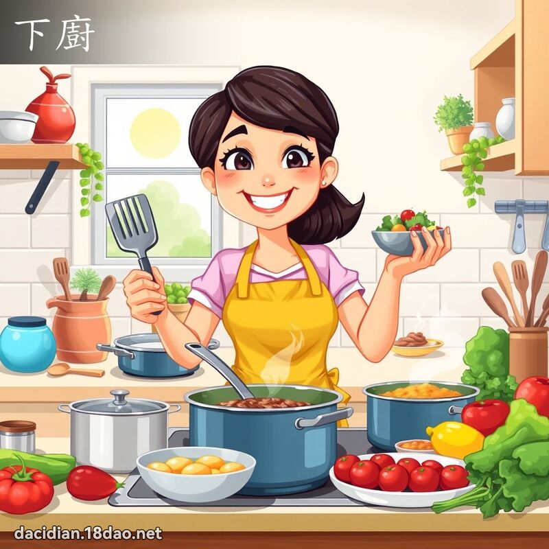 下廚 - 國語大辭典配圖