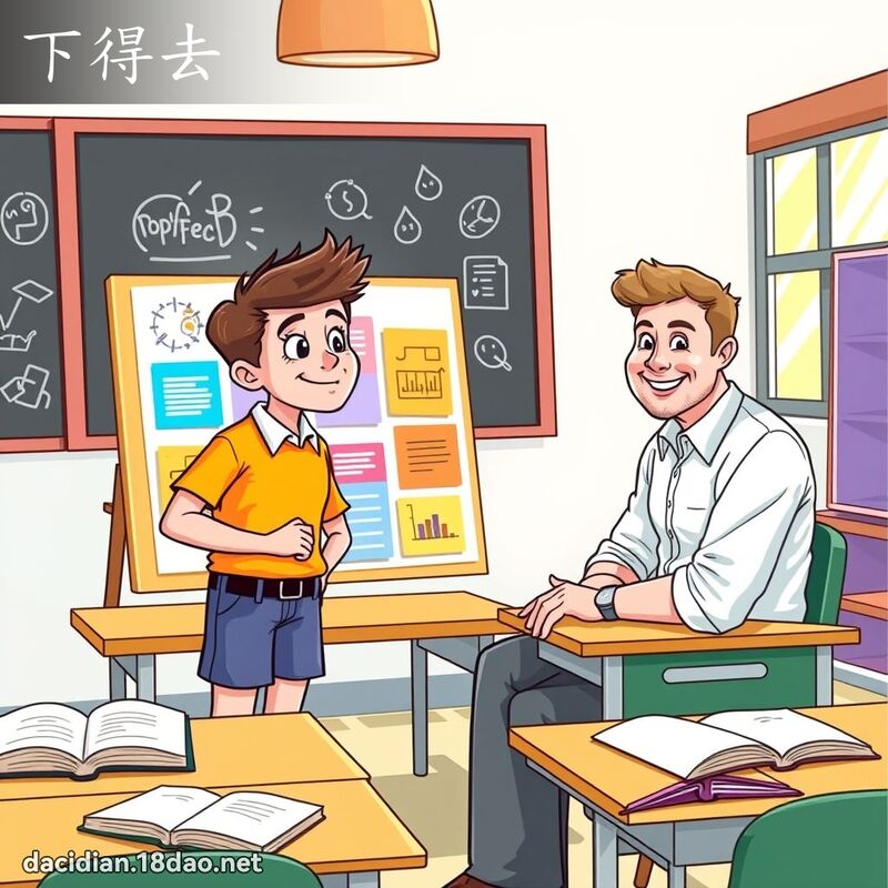 下得去 - 國語大辭典配圖