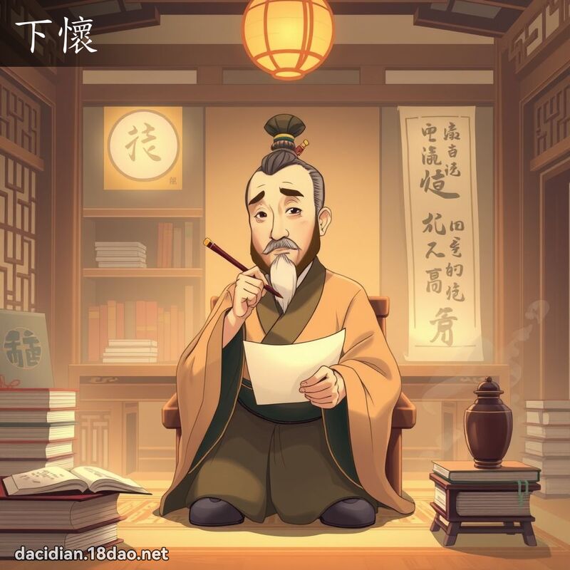 下怀 - 国语大辞典配图