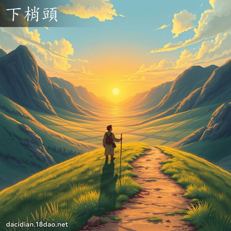 下梢頭 - 國語大辭典配圖