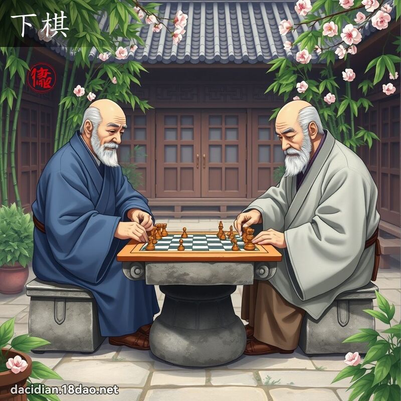 下棋 - 國語大辭典配圖