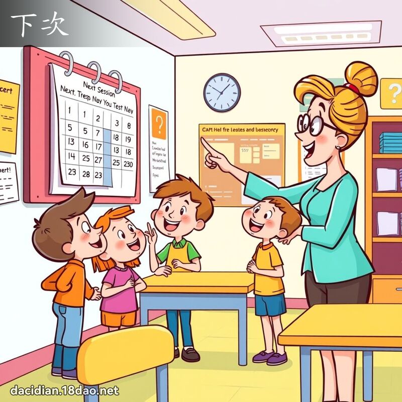 下次 - 国语大辞典配图