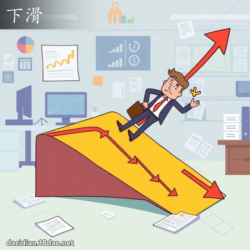 下滑 - 國語大辭典配圖