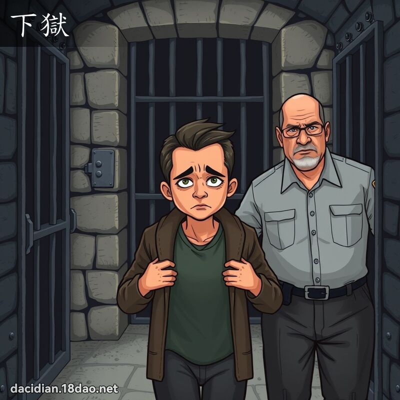 下狱 - 国语大辞典配图