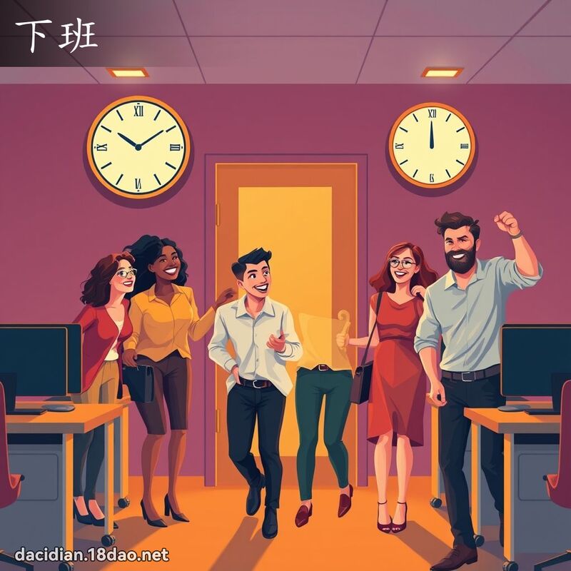 下班 - 國語大辭典配圖
