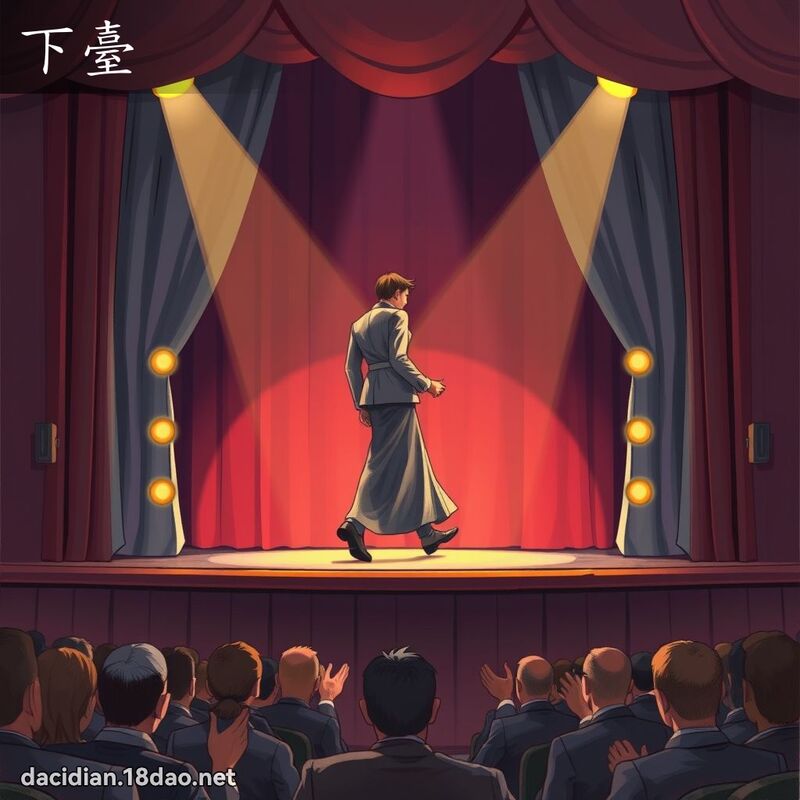 下臺 - 國語大辭典配圖
