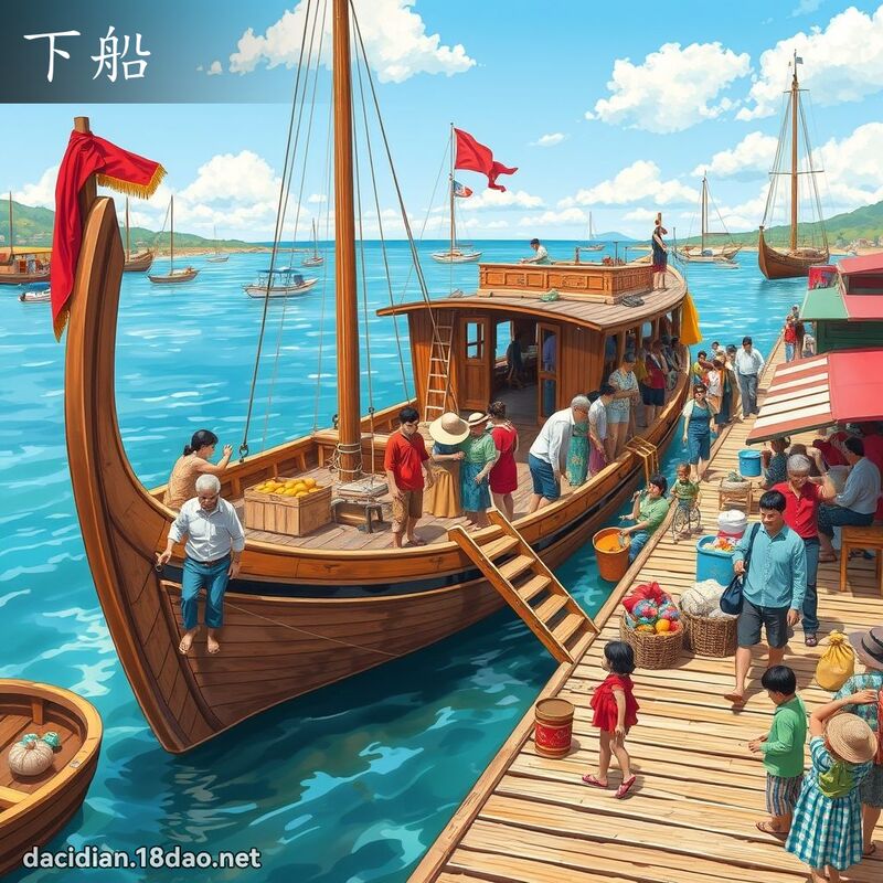 下船 - 國語大辭典配圖