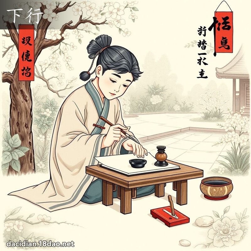 下行 - 國語大辭典配圖