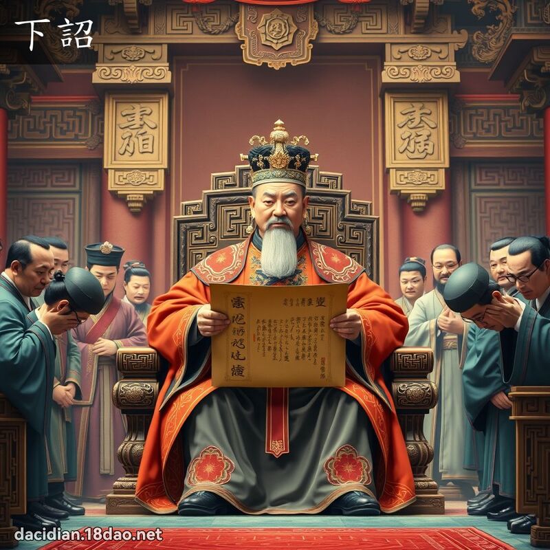 下詔 - 國語大辭典配圖