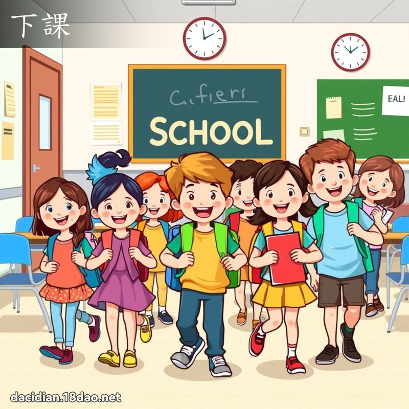 下課 - 國語大辭典配圖