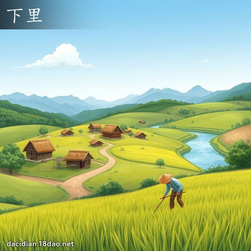 下里 - 國語大辭典配圖