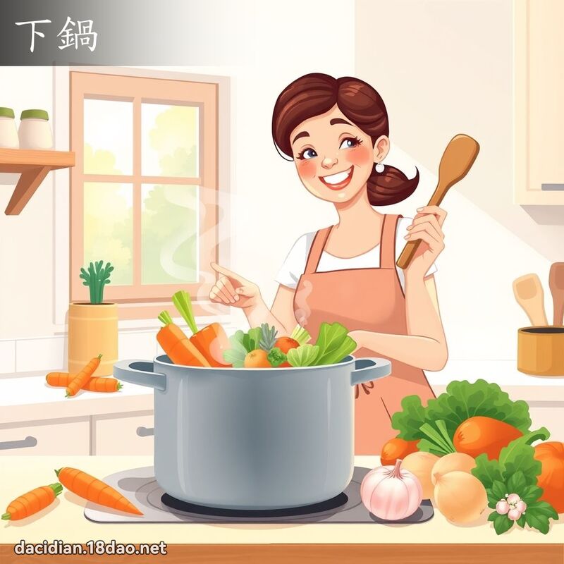 下锅 - 国语大辞典配图