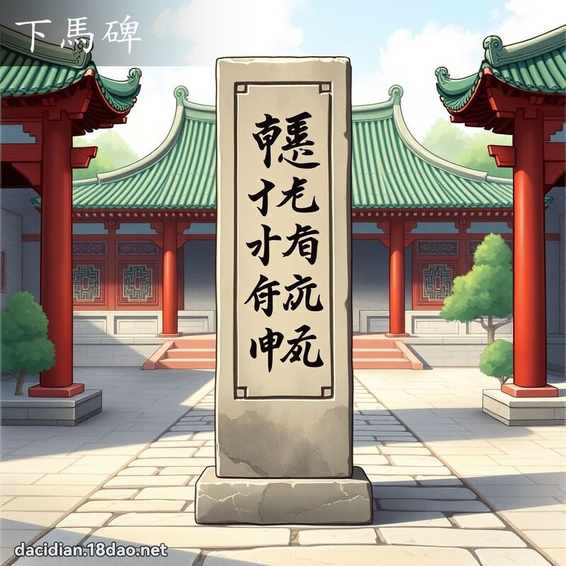 下马碑 - 国语大辞典配图