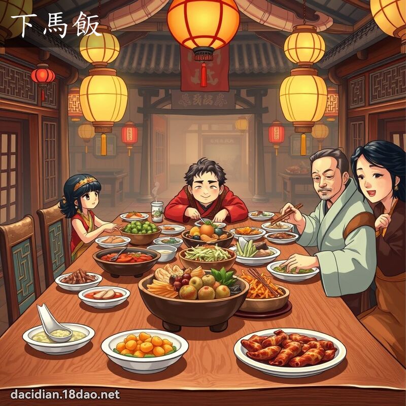 下马饭 - 国语大辞典配图