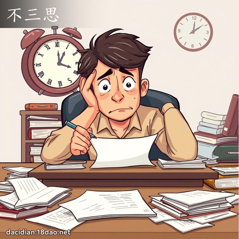 不三思 - 国语大辞典配图