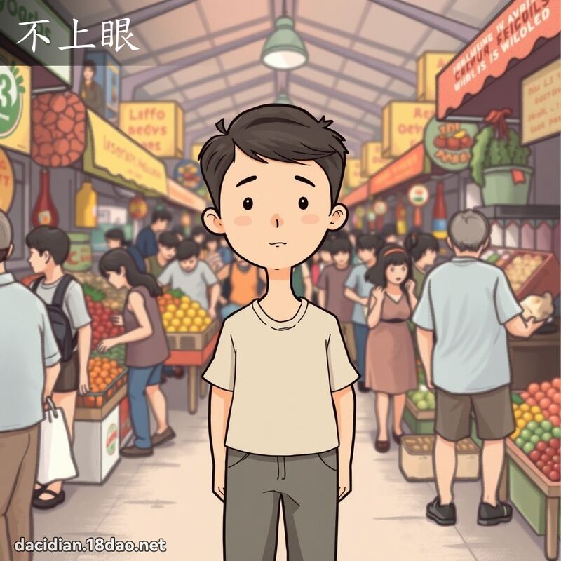 不上眼 - 国语大辞典配图