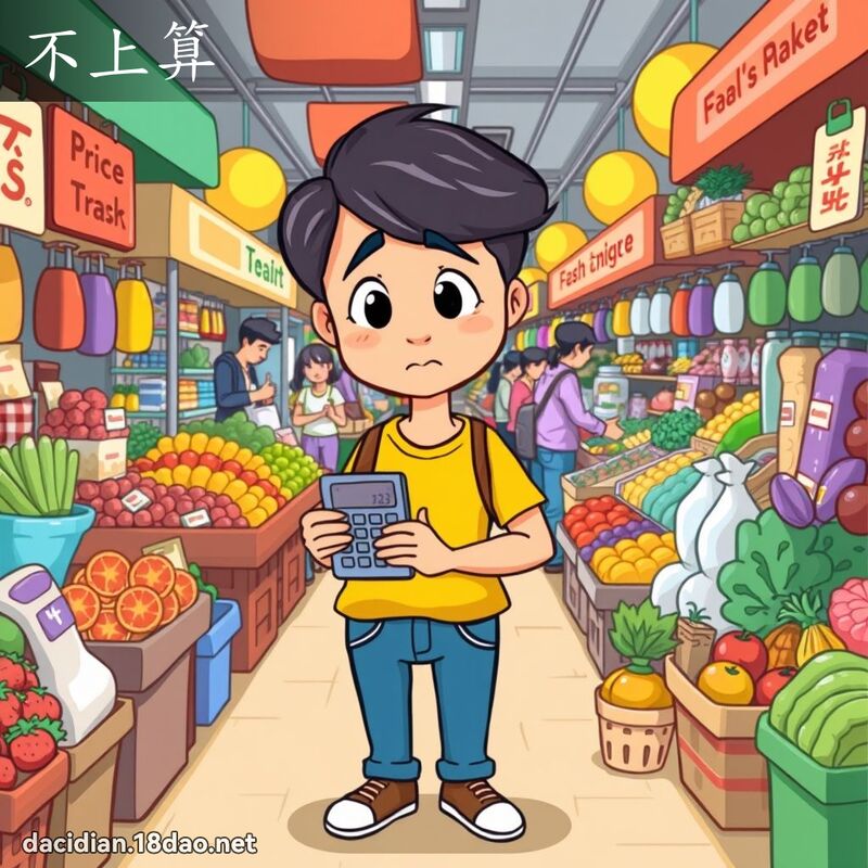 不上算 - 国语大辞典配图
