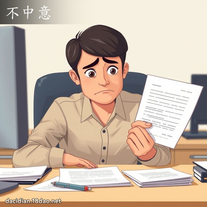 不中意 - 国语大辞典配图