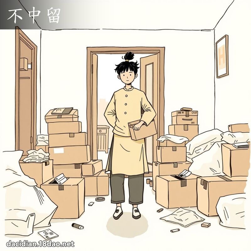 不中留 - 國語大辭典配圖