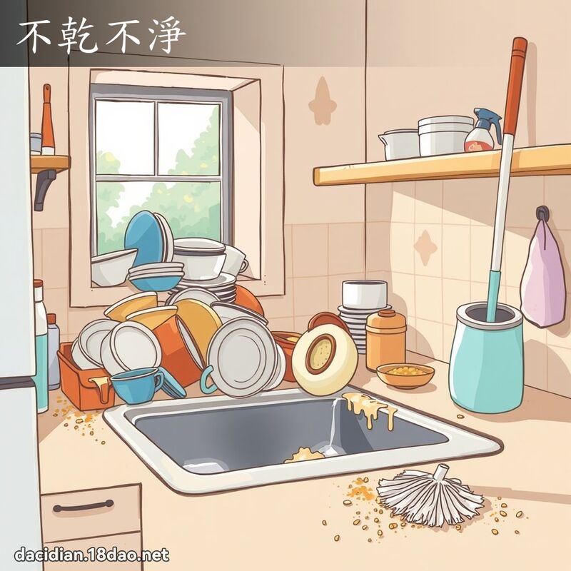 不干不净 - 国语大辞典配图