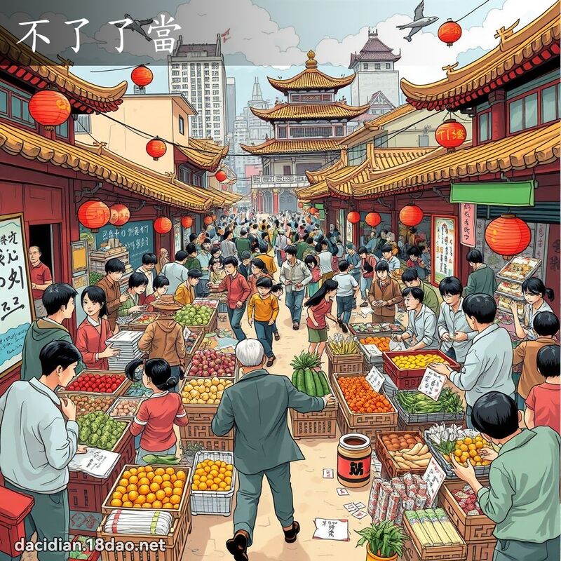不了了当 - 国语大辞典配图