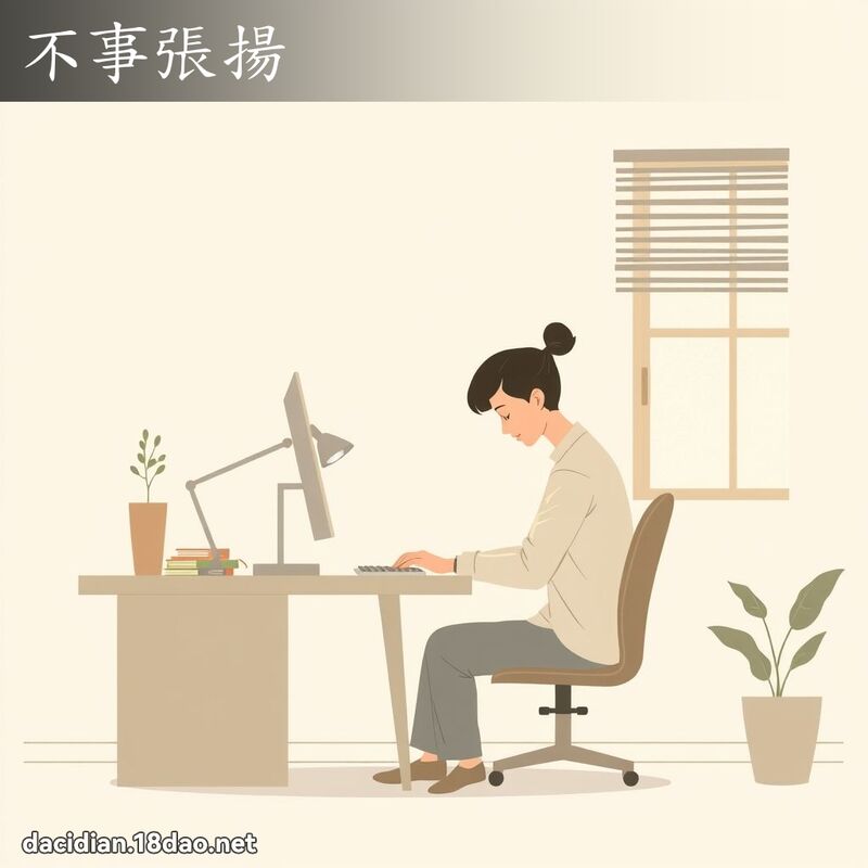 不事張揚 - 國語大辭典配圖
