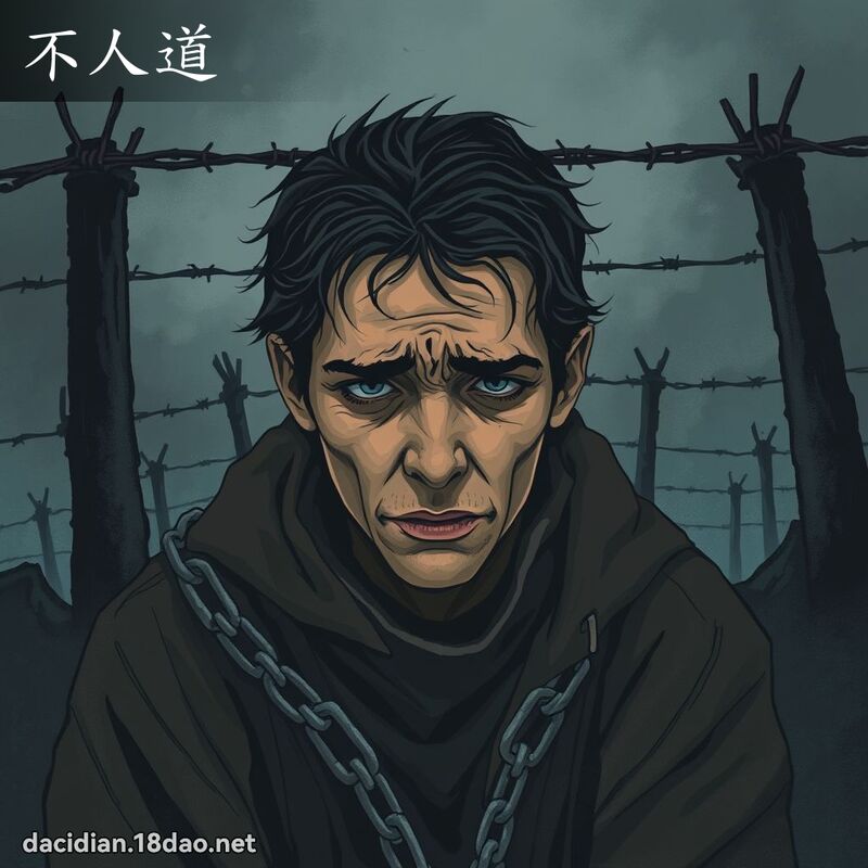不人道 - 國語大辭典配圖