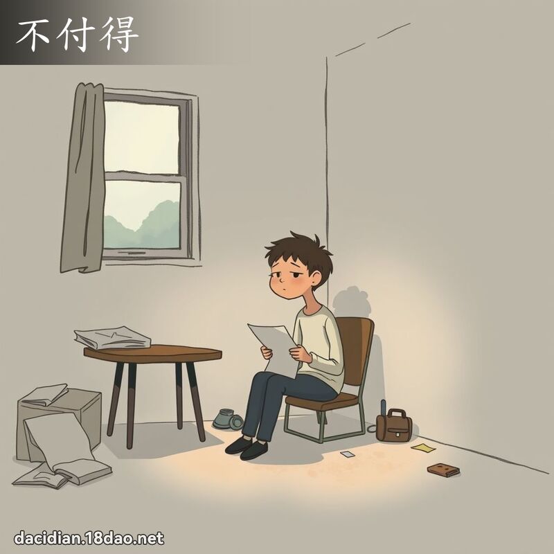 不付得 - 國語大辭典配圖