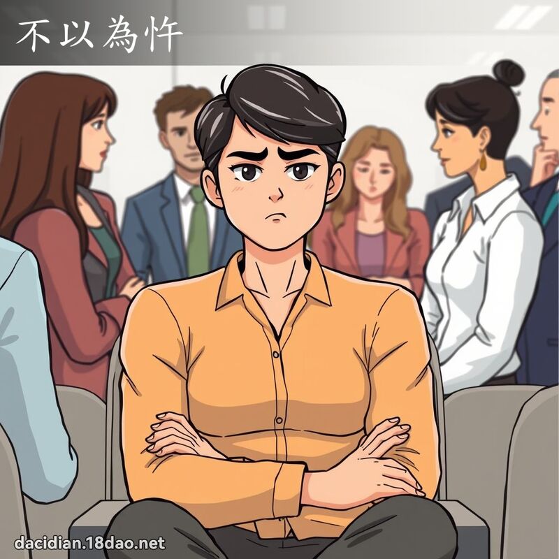 不以为忤 - 国语大辞典配图