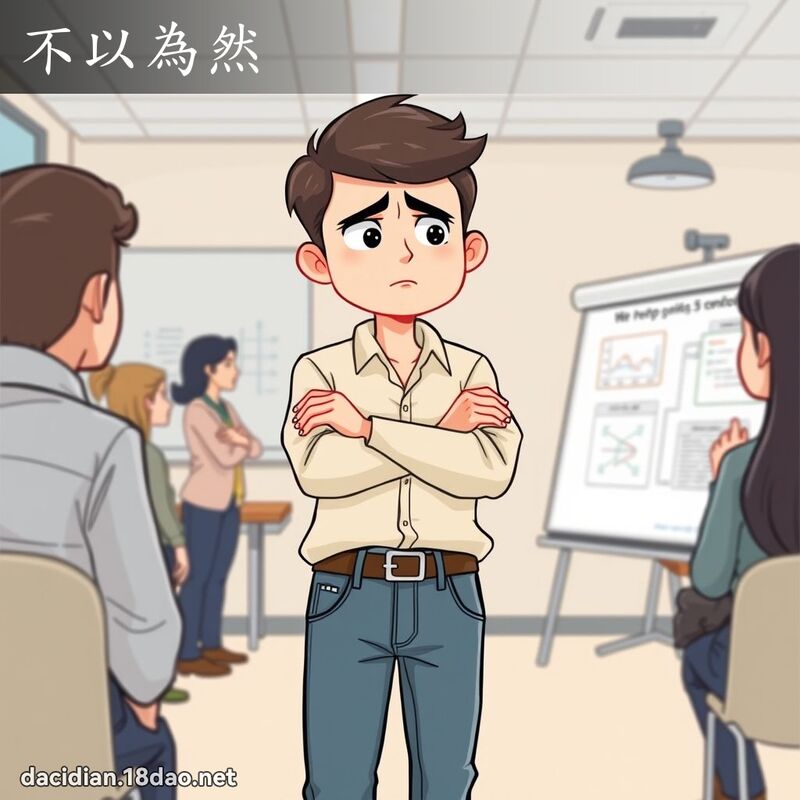 不以为然 - 国语大辞典配图